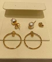 Okify LV Eclipse Pearls Earrings M01237 - 3