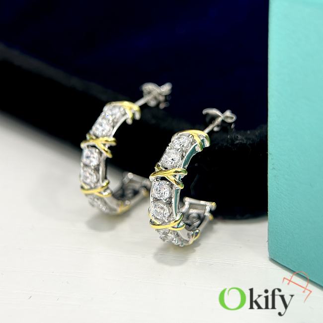 Okify Tiffany Schlumberger Twenty Stone Hoop Earrings - 1