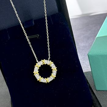 Okify Tiffany Schlumberger Sixteen Stone Circle Pendant Necklace
