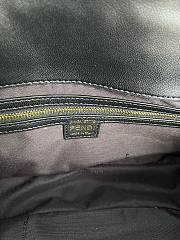 Okify Fendi Baguette Black Leather Bag - 6