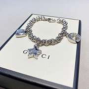 Okify Gucci Logo Heart Star & Interlocking G Charm Bracelet - 3