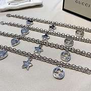 Okify Gucci Logo Heart Star & Interlocking G Charm Bracelet - 6