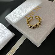 Okify Dior Style J'Adior Letter Zircon Ring - 6