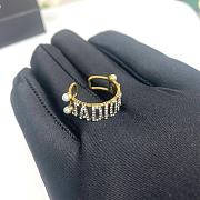 Okify Dior Style J'Adior Letter Zircon Ring - 2