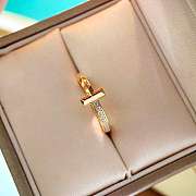 Okify Tiffany T T1 Ring in Rose Gold with Diamonds 2.5 mm - 4