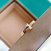 Okify Tiffany T T1 Ring in Rose Gold with Diamonds 2.5 mm - 2