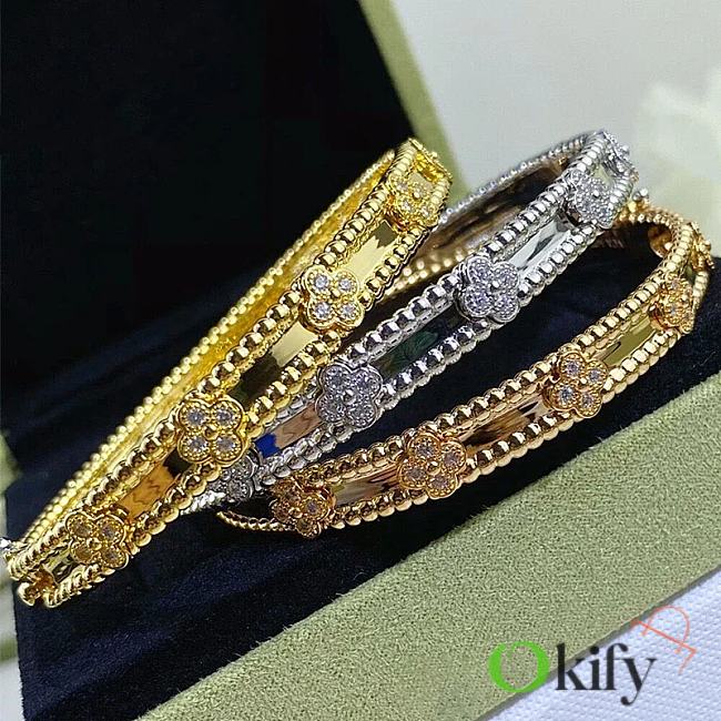 Okify VCA Perlee Sweet Clovers Bracelet Medium Model 18K Diamond - 1
