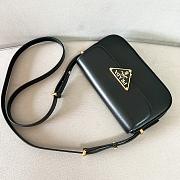 Okify Prada Leather Shoulder Bag Black  - 4