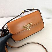 Okify Prada Leather Shoulder Bag Brown - 3