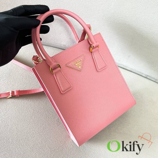 Okify Prada Saffiano Leather Handbag Petal Pink - 1