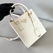 Okify Prada Saffiano Leather Handbag White - 1