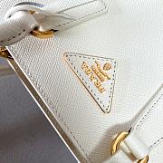 Okify Prada Saffiano Leather Handbag White - 6