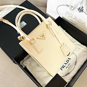 Okify Prada Saffiano Leather Handbag White - 5