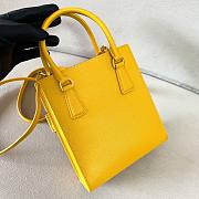 Okify Prada Saffiano Leather Handbag Sunny Yellow - 6