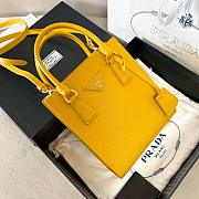 Okify Prada Saffiano Leather Handbag Sunny Yellow - 4