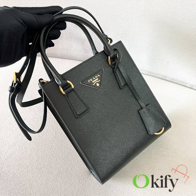 Okify Prada Saffiano Leather Handbag Black - 1