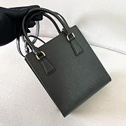Okify Prada Saffiano Leather Handbag Black - 6
