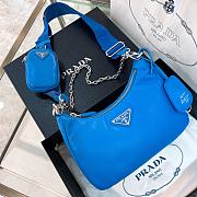 Okify Padded Nappa Leather Prada Re Edition 2005 Shoulder Bag Light Blue - 2