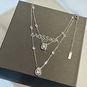 Okify Messika White Gold Diamond Necklace My Twin 2 Row 0.40 Ct x 2 - 4