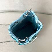 Okify Prada Embellished Satin Mini Pouch Blue - 3
