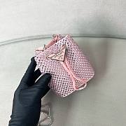 Okify Prada Embellished Satin Mini Pouch Pink - 6