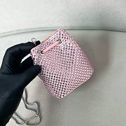 Okify Prada Embellished Satin Mini Pouch Pink - 2