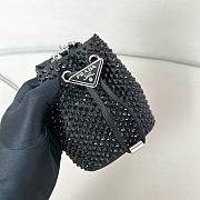 Okify Prada Embellished Satin Mini Pouch Black - 4