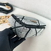 Okify Prada Satin Mini Bag with Crystals Black White - 6