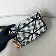 Okify Prada Satin Mini Bag with Crystals Black White - 3