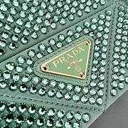Okify Prada Satin Mini Bag with Crystals Green - 5