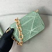 Okify Prada Satin Mini Bag with Crystals Green - 3