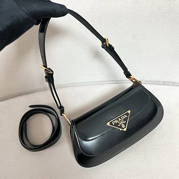 Okify Prada Brushed Leather Shoulder Bag Black
