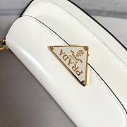 Okify Prada Brushed Leather Shoulder Bag White - 3