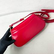 Okify Prada Brushed Leather Shoulder Bag Red - 6