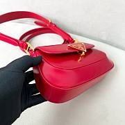 Okify Prada Brushed Leather Shoulder Bag Red - 3