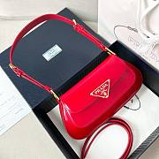 Okify Prada Brushed Leather Shoulder Bag Red - 2
