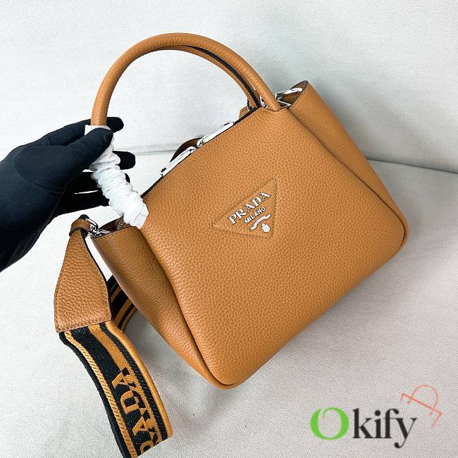 Okify Prada Small Leather Handbag Brown - 1