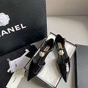 Okify Chanel Sandal Pointed Toe Camellia Wedges 13440 - 5