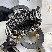 Okify Mini Lady Dior Bag Natural Wicker And Black Dior Oblique Jacquard - 6