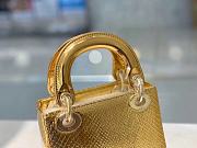 Okify Mini Lady Dior Python Bag Gold - 3