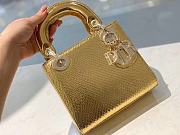 Okify Mini Lady Dior Python Bag Gold - 2