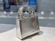 Okify Mini Lady Dior Python Bag Silver - 5