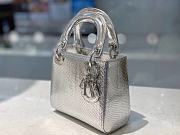 Okify Mini Lady Dior Python Bag Silver - 2