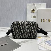 Okify Dior Essentials Saddle Triple Pouch Beige And Black Dior Oblique Jacquard - 5