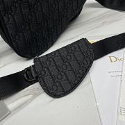 Okify Dior Essentials Saddle Triple Pouch Black Dior Oblique Jacquard - 4