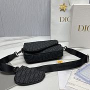 Okify Dior Essentials Saddle Triple Pouch Black Dior Oblique Jacquard - 3