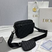 Okify Dior Essentials Saddle Triple Pouch Black Dior Oblique Jacquard - 2