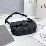 Okify Dior Essentials Saddle Pouch With Strap Black Dior Oblique Jacquard And Grained Calfskin - 6