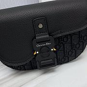 Okify Dior Essentials Saddle Pouch With Strap Black Dior Oblique Jacquard And Grained Calfskin - 5