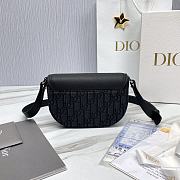 Okify Dior Essentials Saddle Pouch With Strap Black Dior Oblique Jacquard And Grained Calfskin - 4